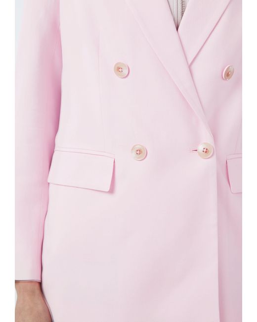 comma casual identity Pink Blusenblazer Zweireihiger Blazer aus Lyocellmix