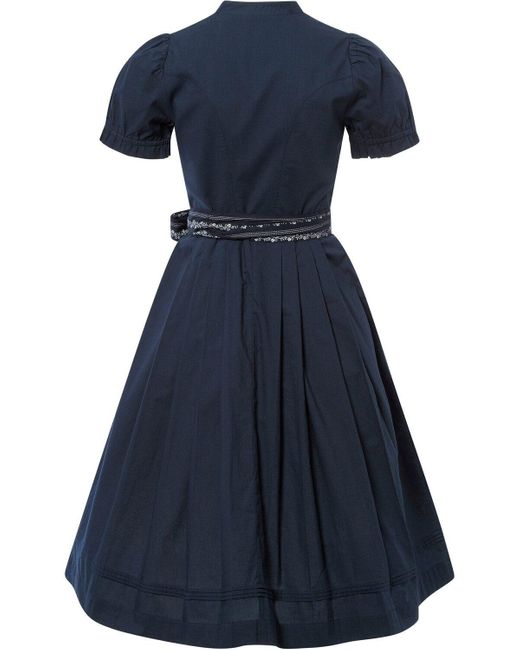 ALMSACH Blue Dirndl 2-in-1 Halbarm-Dirndlkleid