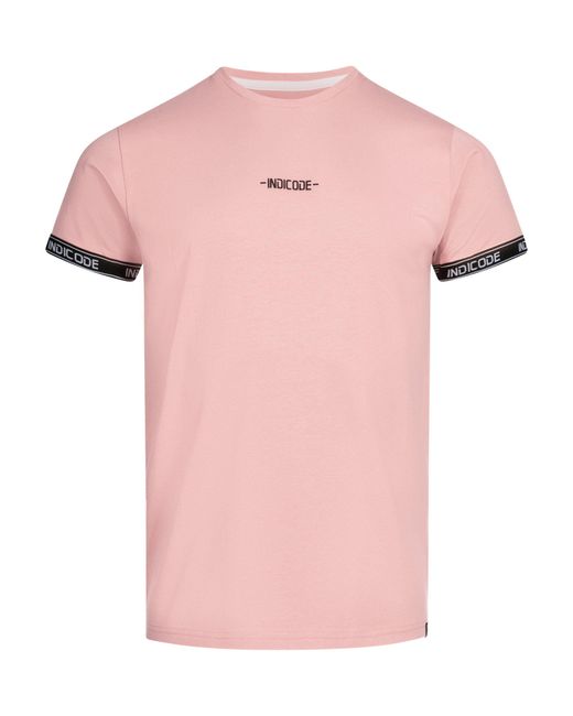 INDICODE T-Shirt Lutzy in Pink für Herren