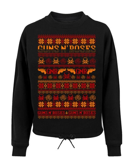 Christmas | Sweatshirt Lyst F4NT4STIC DE Musik,Band,Logo n\' Schwarz Weihnachten Guns Roses in