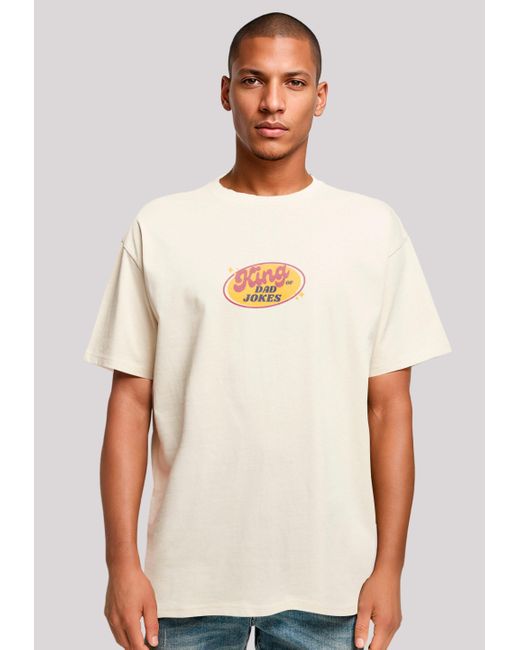 F4NT4STIC Shirt King of Dad Jokes Witziges Vatertagsmotiv Premium Qualität in White für Herren