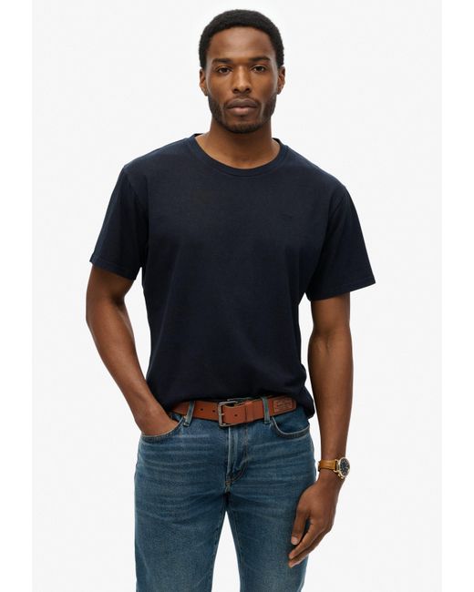 Superdry Rundhalsshirt ESSENTIALS RELAXED TEE in Blue für Herren