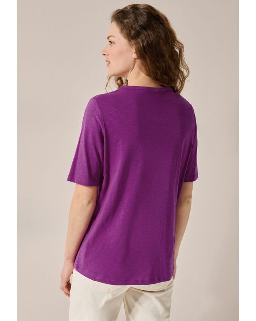 Cecil Purple T-Shirt aus reiner Baumwolle