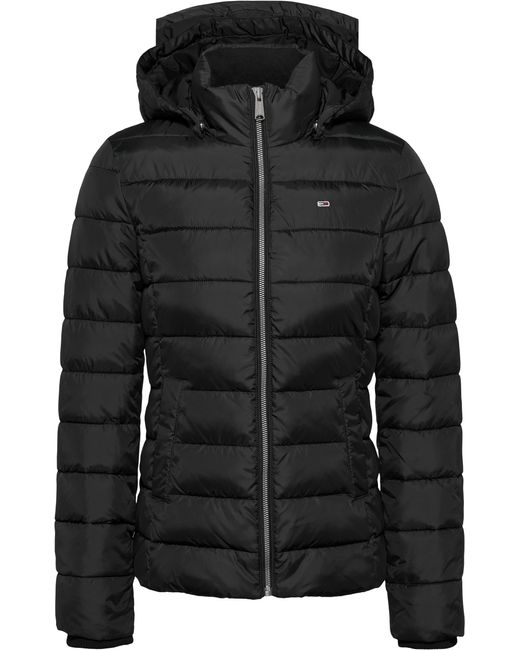 Tommy Hilfiger Black Steppjacke TJW BASIC HOODED JACKET mit Kapuze