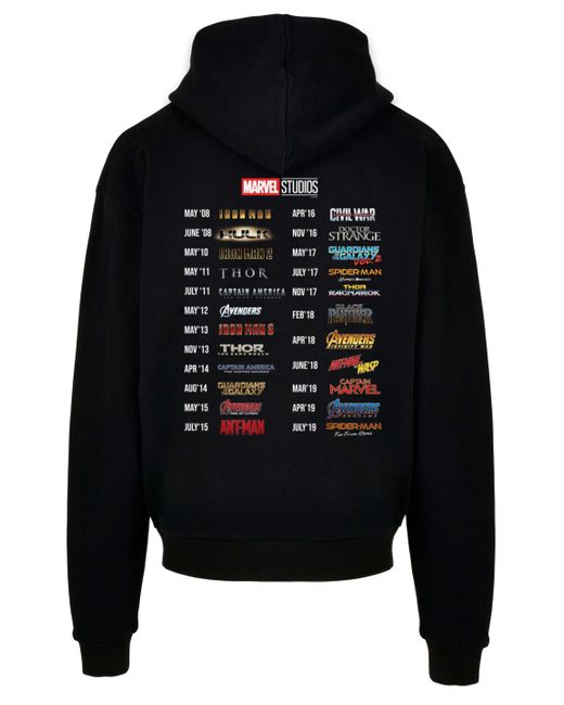 F4NT4STIC Kapuzenpullover Marvel Studios 10 Years Of Movies Print in Black für Herren