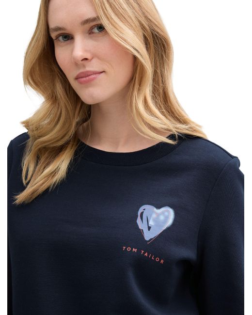 Tom Tailor Blue Sweatshirt mit Frontprint