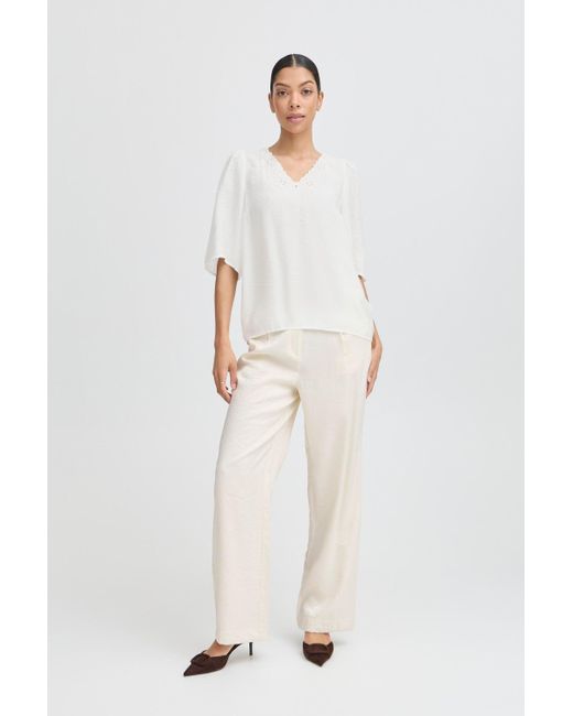 B.Young White Klassische BYHAVALA schöne Bluse mit Spitzendetails