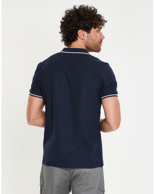 Threadbare Poloshirt (1-tlg) im klassischen Design in Blue für Herren