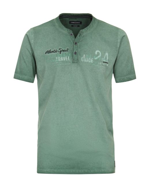 CASA MODA T-Shirt uni in Green für Herren