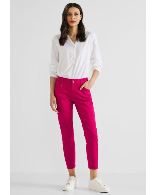 One Lyst Pink Stoffhose Style 4-Pocket DE | in Street