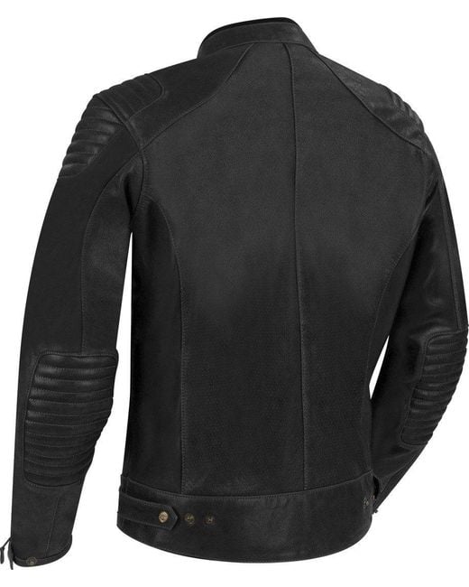 Segura Motorradjacke Express perforierte Motorrad Lederjacke herausnehmbares Innenfutter in Black für Herren