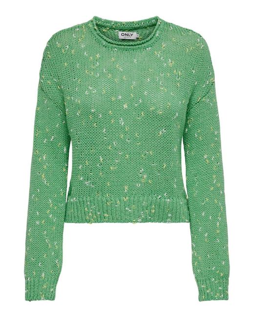 ONLY Green Sweatshirt ONLBIBBI LS O-NECK CC KNT