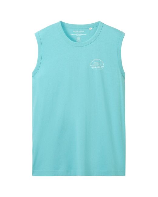 Tom Tailor T-Shirt Tanktop mit Bio-Baumwolle in Blue für Herren
