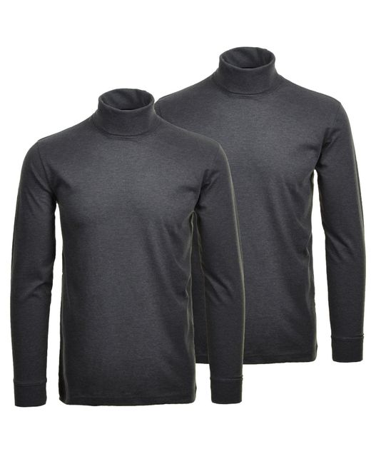 RAGMAN Longsleeve Basic aus feinstem Single-Jersey, hohe Formstbilität in Gray für Herren