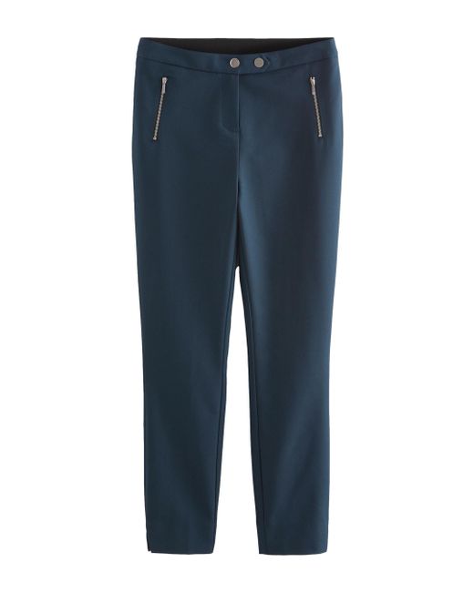 Next Blue Stoffhose Skinny-Hose mit Reißverschlussdetail (1-tlg)