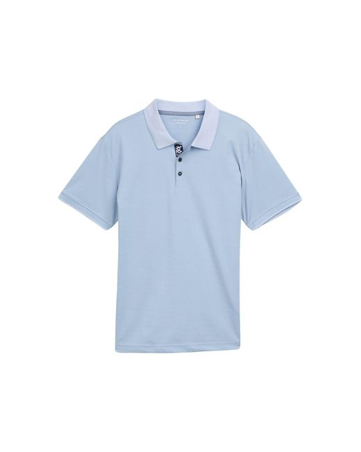 Tom Tailor Basic Jersey Poloshirt in Blue für Herren