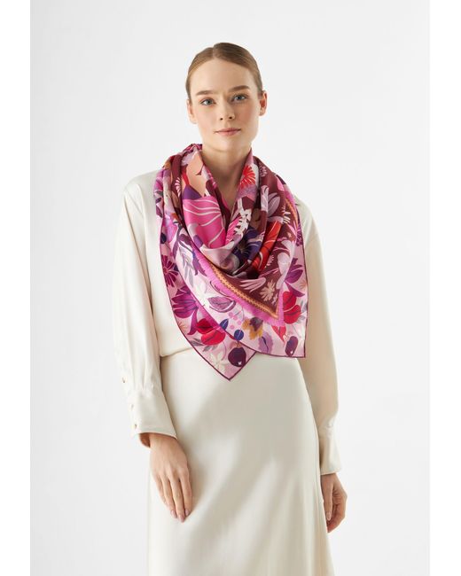 Codello Red Halstuch, mit Blumenmuster