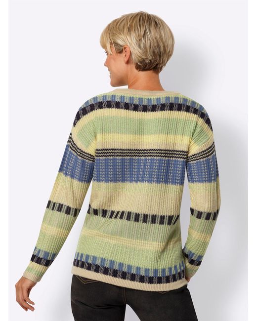 Sieh an! Green Strickpullover Langarm-Pullover