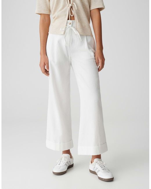Opus White Stoffhose Meeri french