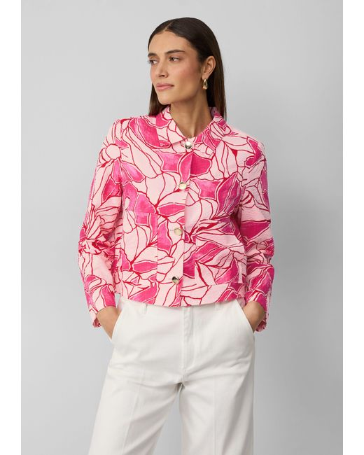 S.oliver Pink Funktionsjacke Strukturierte Jacke mit All-over-Print