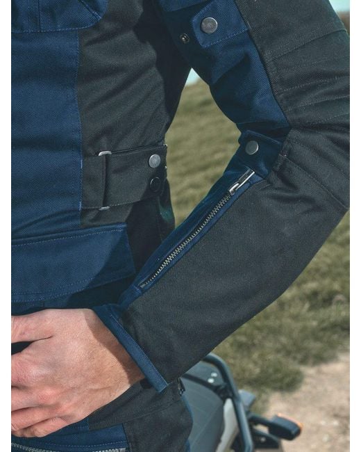 Segura Motorradjacke Bora Motorrad Textiljacke Atmungsaktiv protektoren robust reißverschluss in Blue für Herren