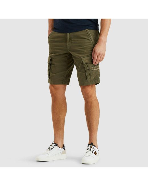 PME LEGEND Cargoshorts in gewaschener Optik in Green für Herren