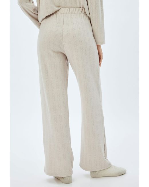 Koton White Schlafhose Normale Leibhöhe Mit Jacquard