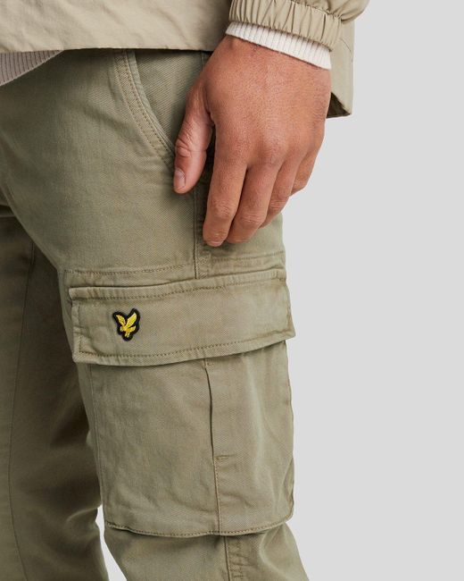 Lyle & Scott Cargohose Basic, Baumwolle, Regular Fit in Green für Herren