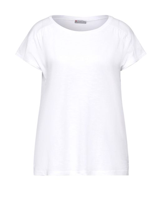 Street One White T-Shirt mit Rundhalsausschnitt