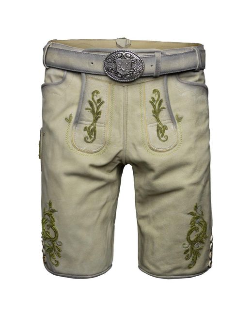 KRÜGER Trachtenlederhose Maurus in Green für Herren