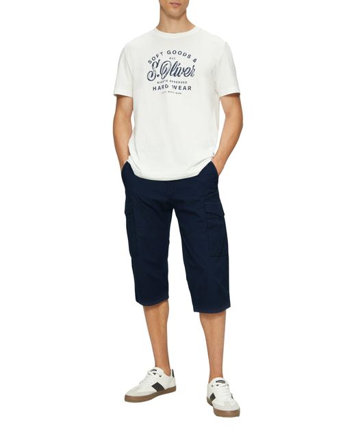 S.oliver Cargobermudas mit Stretch in Blue für Herren