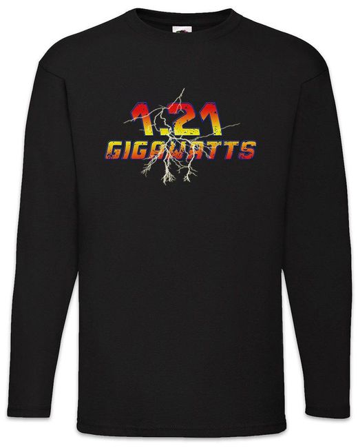 Urban Backwoods Langarmshirt .21 Gigawatts Langarm T-Shirt Zurück Eighties In McFly Die Back Car in Black für Herren