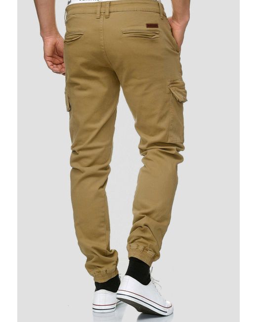 INDICODE Cargohose August in Natural für Herren