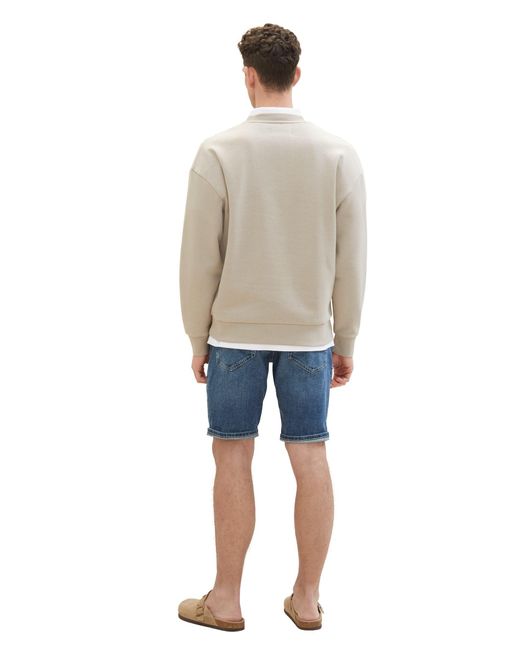 Tom Tailor Jeansshorts Straight Leg Regular Fit Denim Shorts 7363 in Blau in Blue für Herren