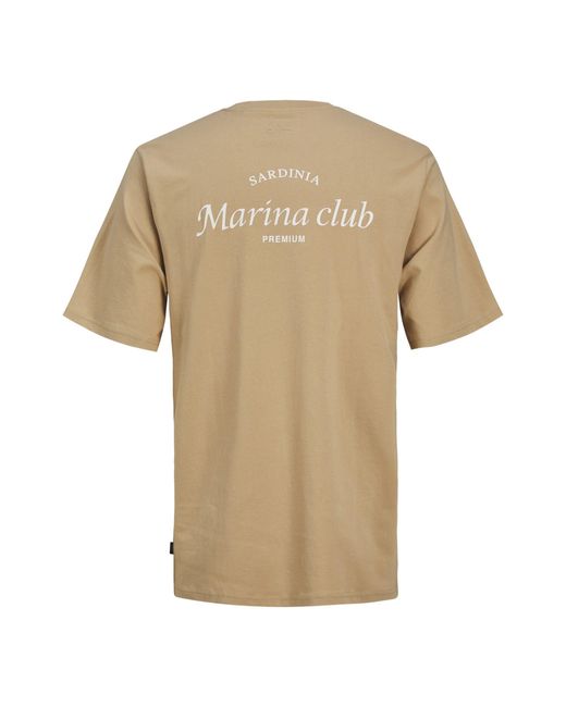 Jack & Jones T-Shirt JPRBLAOCEAN CLUB BACK PRINT SS TEE (1-tlg) in Natural für Herren