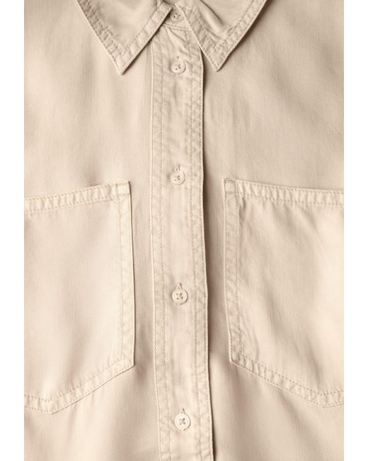 Cecil Natural Langarmbluse Bluse im Washed-Look