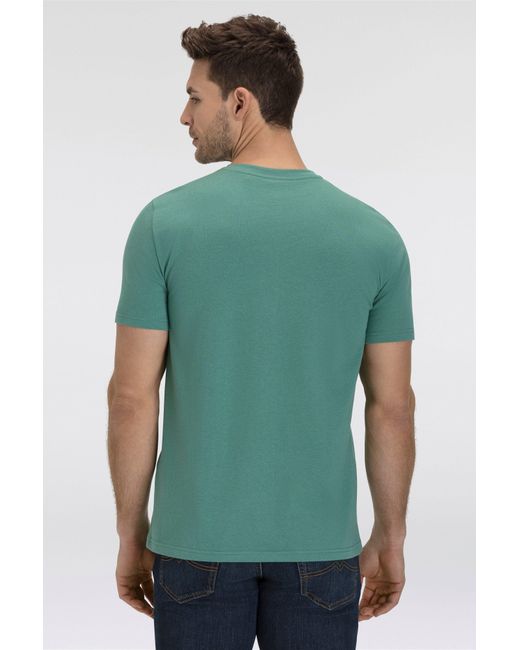 Mustang T-Shirt Style Alex C Print in Green für Herren