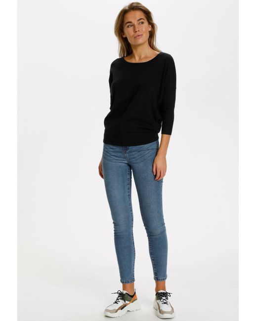 Saint Tropez Black Rundhalspullover MilaSZ A2561