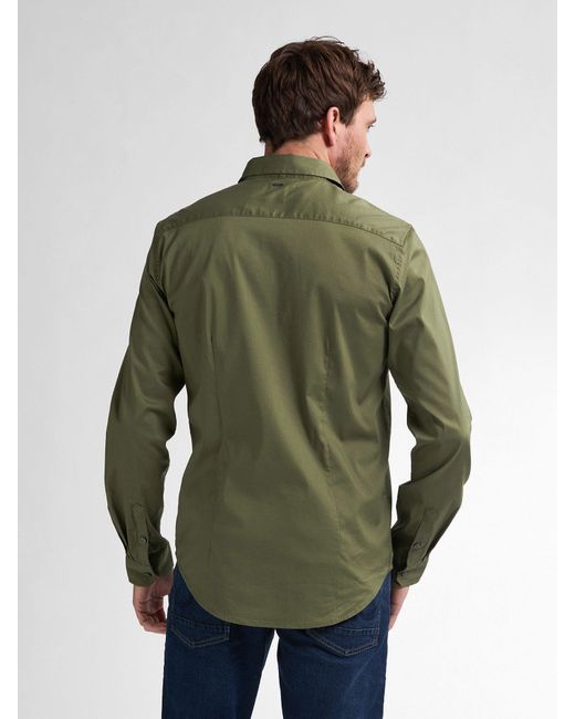 Petrol Industries Langarmshirt mit Button-Down Kragen in Green für Herren