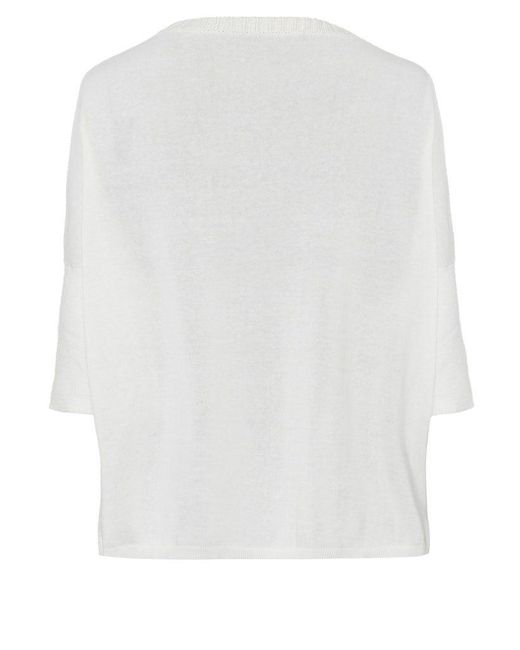 MARC AUREL Strickpullover Strick off white varied