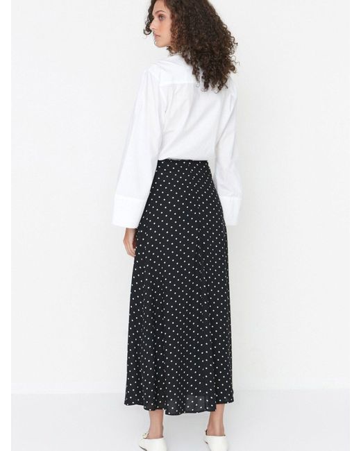 Trendyol White A-Linien-Rock (1-tlg) Plain/ohne Details