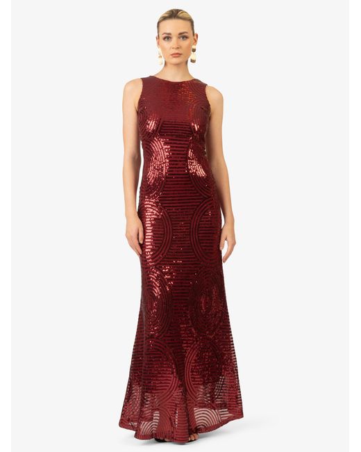 Kraimod Red Abendkleid aus hochwertigem Polyester Material mit Pailletten verziert