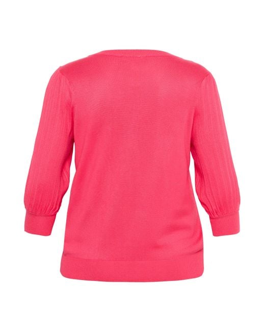 Kaffe Pink Strickpullover KCloni Große Größen