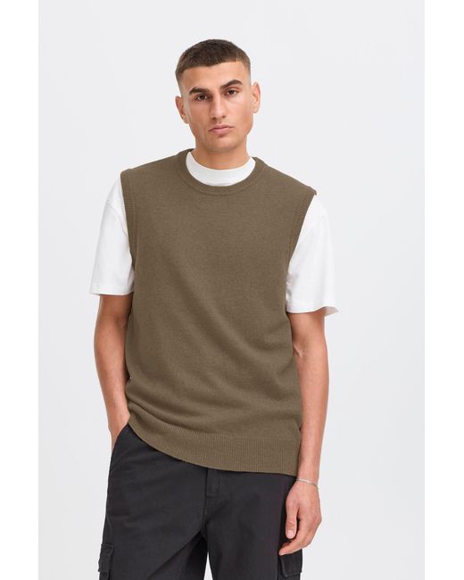 Solid SDRick Schicker Pullunder aus Wollmischung in Brown für Herren