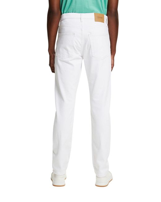 Esprit Slim-fit- Schmale Jeans mit mittlerer Bundhöhe in White für Herren
