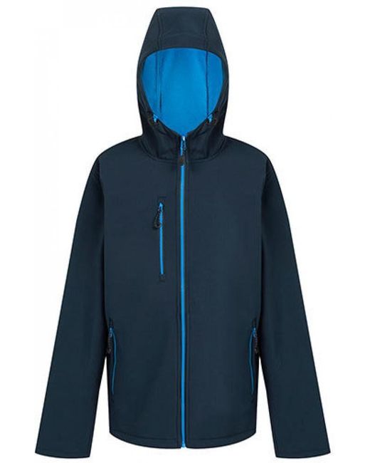 Regatta Outdoorjacke Navigate 2-Layer Hooded Softshell Jacket in Blue für Herren