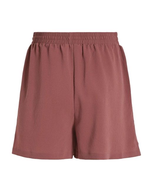Vila Pink Kurze Stoff Shorts Bermuda Hot Pants 7594 in Braun-3