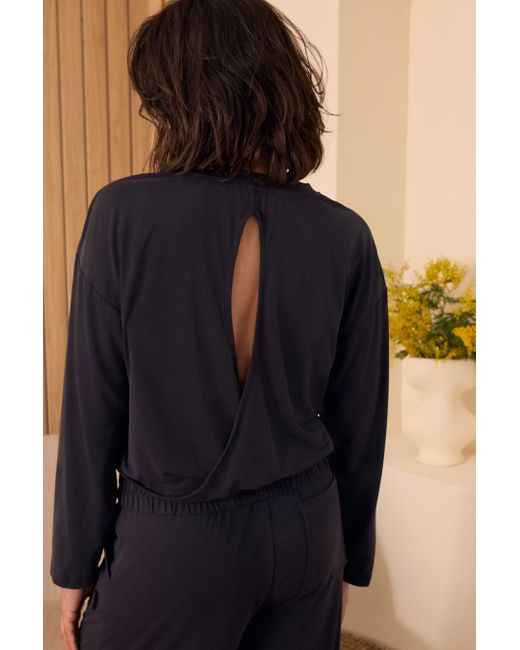 Ted Baker Black Langarmshirt aus Modal (1-tlg)