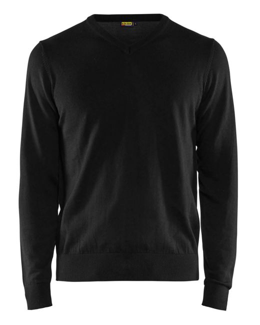 BLÅKLADER V-Ausschnitt-Pullover 3590 2122 (1-tlg) in Black für Herren
