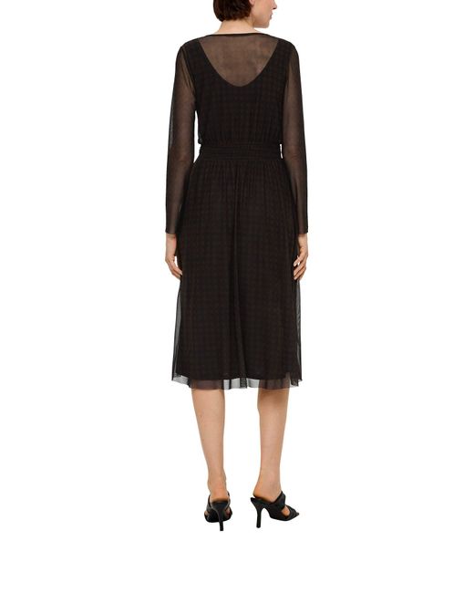 S.oliver Black Minikleid Meshkleid mit